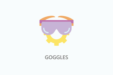 Goggles Vector Icon Or Logo Illustration