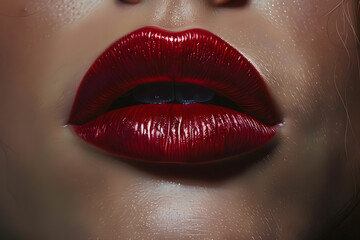 Close-Up Allure: Close-Up Lips for Captivating Expressions, Enchanting Beauty, Feminine Charm, Sensual Lips, Captivating Portraits