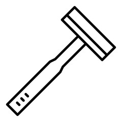 Safety razor icon in line style. Icon about barbershop in line style