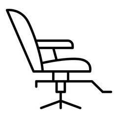 Barber chair icon, salon chair icon. Icon about barbershop in line style
