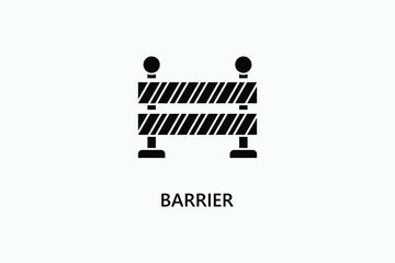 Barrier Vector Icon Or Logo Illustration - obrazy, fototapety, plakaty