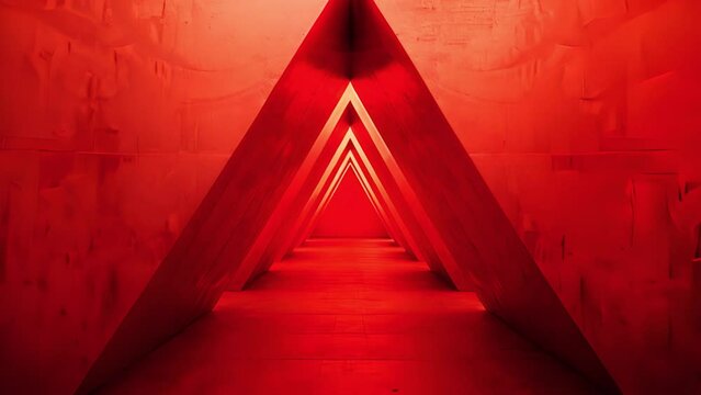 red background with a red triangle video footage motion graphic.