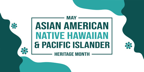 Fototapeta premium Asian american, native hawaiian and pacific islander heritage month 2024