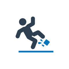Person tripping icon
