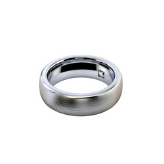 Wedding Ring With A Brushed Metal Finish , Isolated On Transparent, PNG, HD        