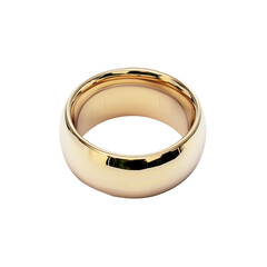 Wedding Ring With A Classic Gold Band , Isolated On Transparent, PNG, HD        