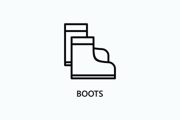 Boots Vector Icon Or Logo Illustration