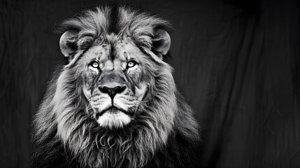 Surrealism Photography Majestic Lions Piercing Gaze Conveying Strength and Authority Generative ai