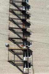 fire stairs on a apartment building