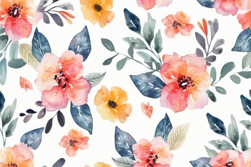 Beautiful watercolor painting of flowers, perfect for various design projects