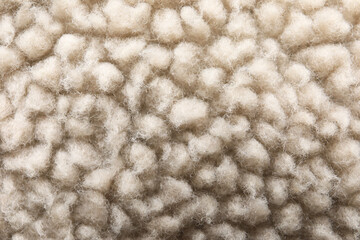 Texture of faux fur as background, top view