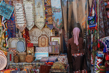 Arabian Souvenirs shop selling mainly traditional Rugs and Carpet in Al Fahidi Historical...