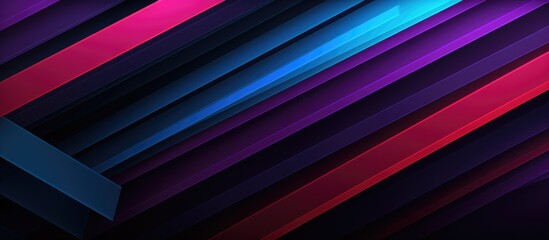 Colorful Geometric Lines on Dark Background