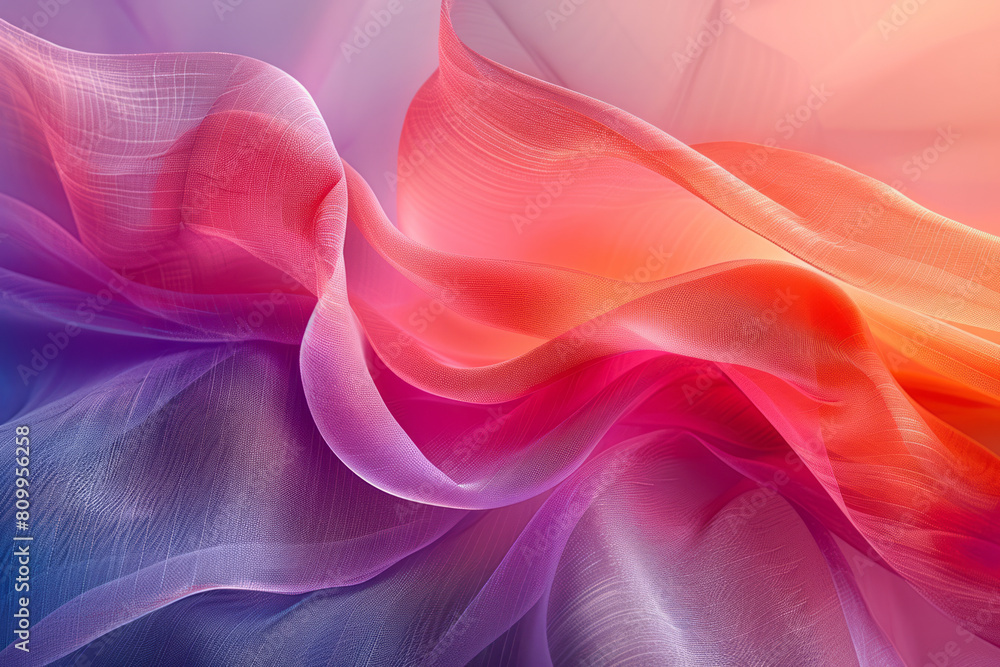 Poster Minimalist art piece with a gradient background and thin, intersecting lines creating a sense of motion,