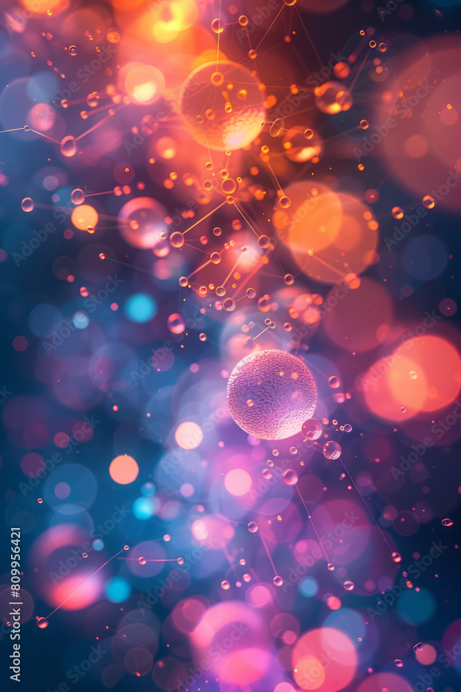 Leinwandbilder poster design for a technology event featuring a vibrant gradient and dynamic digital connections,