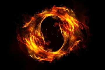 Swirl fire flames. Nature energy. Generate Ai
