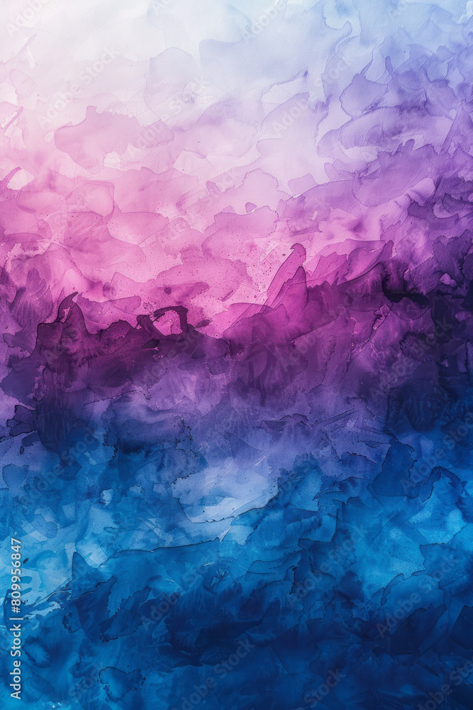 Aufkleber abstract watercolor painting with a gentle gradient from pale blue to dusky lavender creating a calm