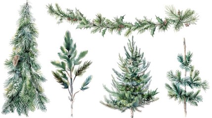 Detailed drawing of a bunch of pine trees. Suitable for nature-themed projects