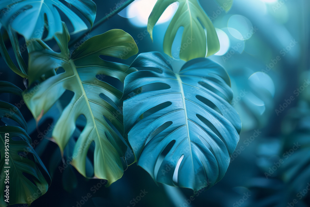 Poster desktop organizer wallpaper with a functional gradient from green to blue, providing a calming backd