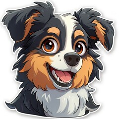 Obraz premium dog animal pet portrait cute purebred mammal domestic white pedigree canine illustration brown puppy breed background