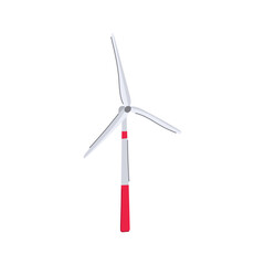 sustainable wind turbine cartoon. green renewable, mill eco, landscape field sustainable wind turbine sign. isolated symbol vector illustration