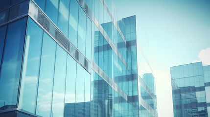 Modern Corporate Office Building Glass Facade