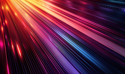 Vibrant Neon Lines on a Textured Background, Generate AI