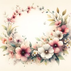 Vintage floral background with copy space for your text or image generated by ai