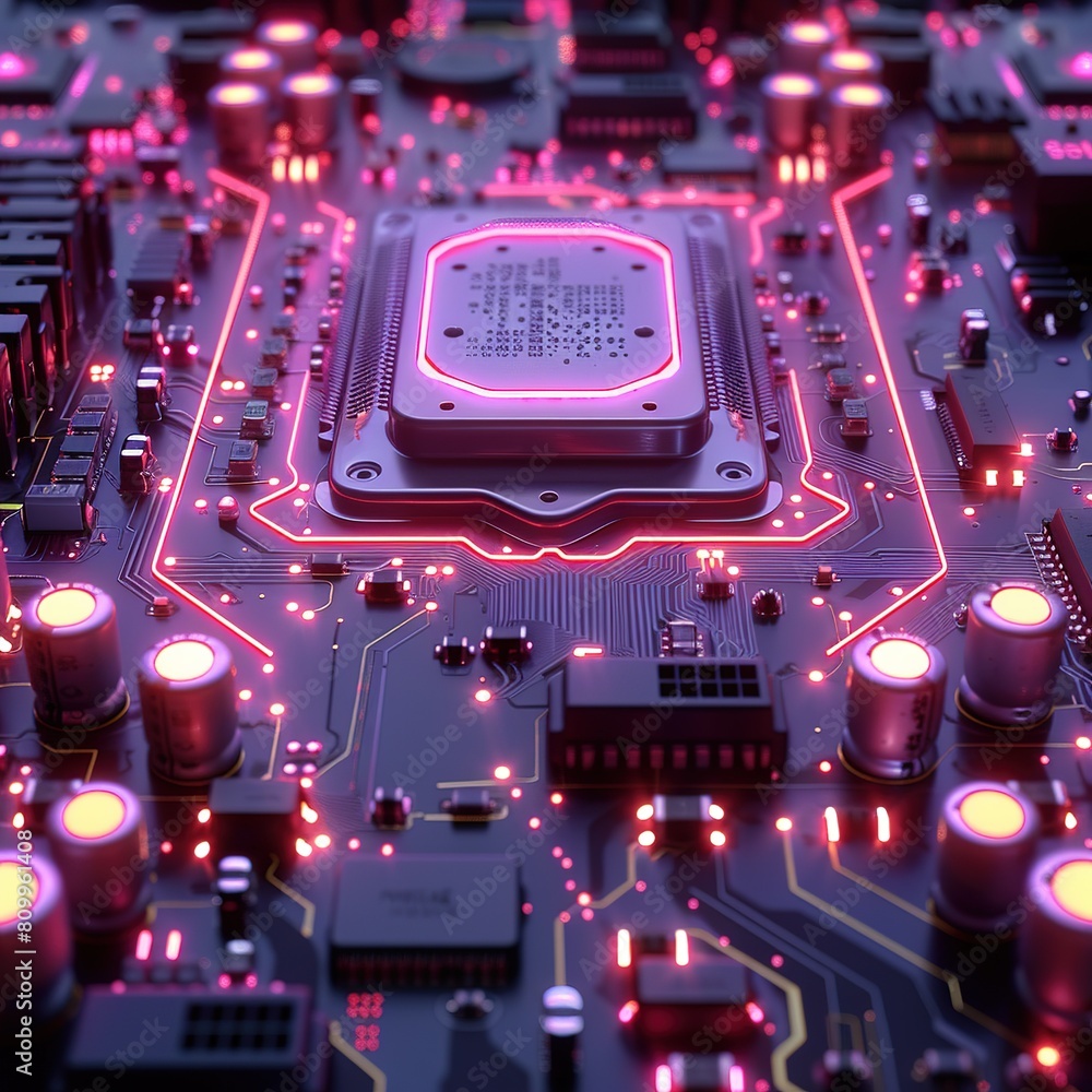 Poster computer technology processor hardware circuit electronic component science cpu semiconductor mother