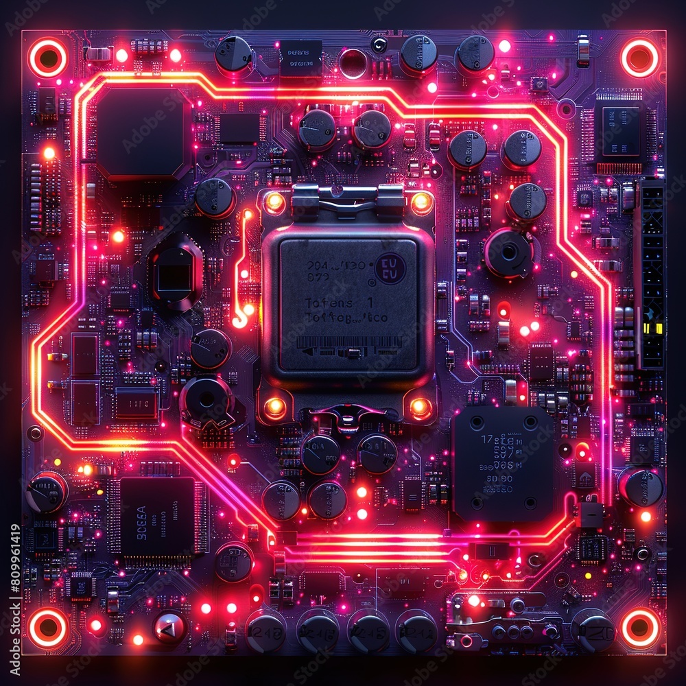 Aufkleber chip digital technology processor motherboard hardware electronics computer component board