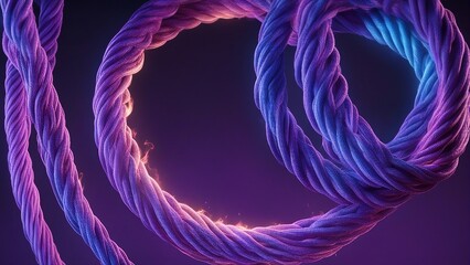abstract background A blue and purple fire rope that changes color 