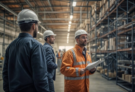 Gestori dell'impianto in visita alla fabbrica- Concetto di operazioni industriali e gestione