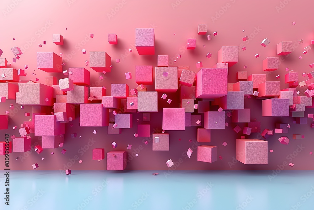 Poster abstract cube design background geometric shape modern concept graphic illustration pattern square r