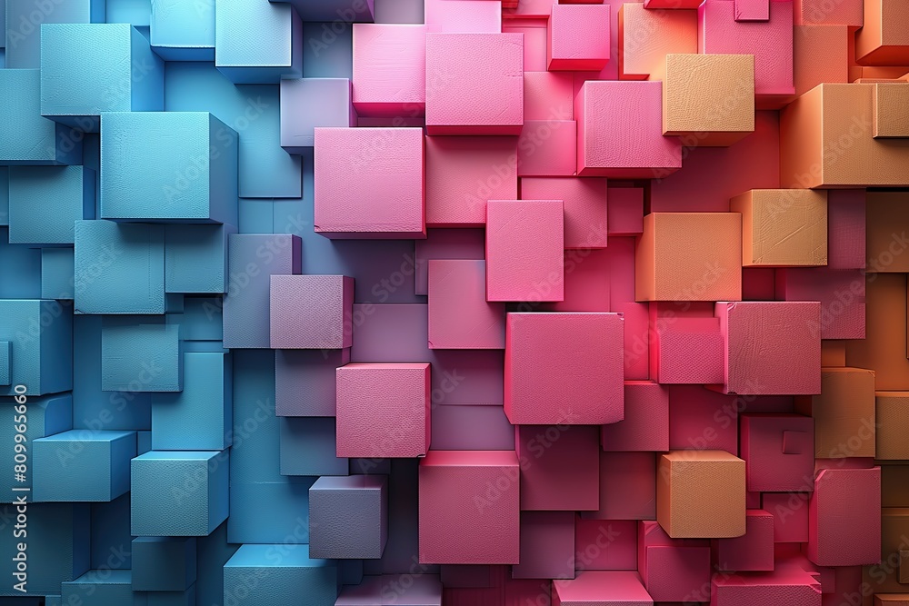 Poster abstract cube background design pattern geometric square block texture shape graphic colours illustr