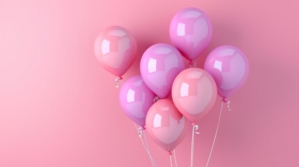 Background with balloons of different colors. Design a greeting card or a birthday invitation.