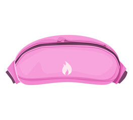 Pink running waist pack isolated.