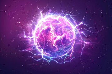 A mesmerizing view of a plasma ball in the center of a galaxy. Perfect for science and space-related projects