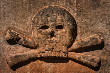 Versteinerter Totenkopf