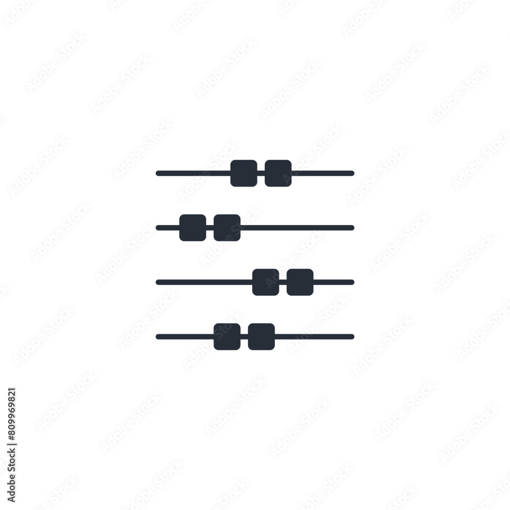 Poster adjust icon. vector.editable stroke.linear style sign for use web design,logo.symbol illustration.