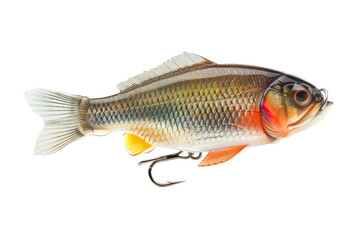 Colorful Fishing Lure Isolated on White Background for Angling Enthusiasts