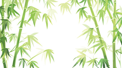 Vector illustration of green bamboo trees background.