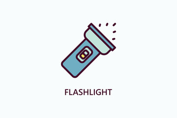 Flashlight Vector Icon Or Logo Illustration