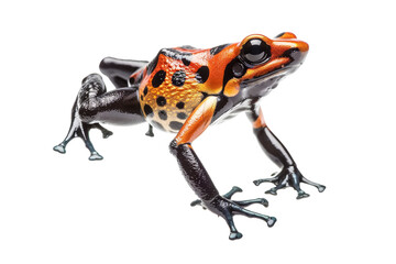 Obraz premium Colorful Amazonian Poison Dart Frog Isolated on White Background