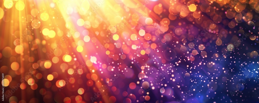 Poster abstract colorful bokeh lights background