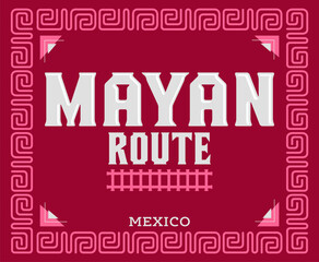 Mayan Route Mexico, Mayan destination spiral lines design