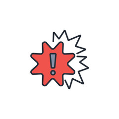 damage icon. vector.Editable stroke.linear style sign for use web design,logo.Symbol illustration.