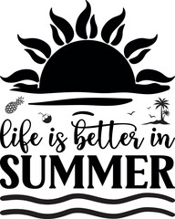 Summer Quotes Typography T-Shirt Design Lettering Concept
