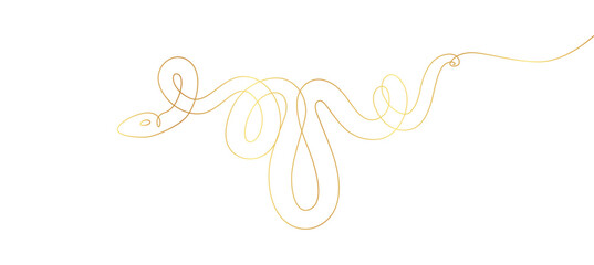 Snake line art style vector illustration