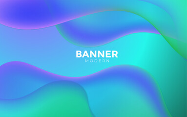 Blue abstract background, Bright blue abstract liquid flowing smooth wavy background. Vector banner design, Blue gradient