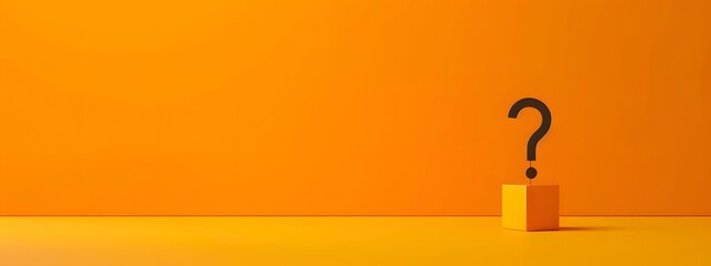 Minimalist plain orange background for product photography with just one object as the highlight,...
